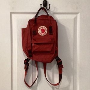 Like New Condition Fjalraven mini backpack, bag, in beautiful muted rust color